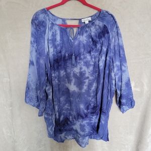 Kim Rogers Cloud Peasant Top